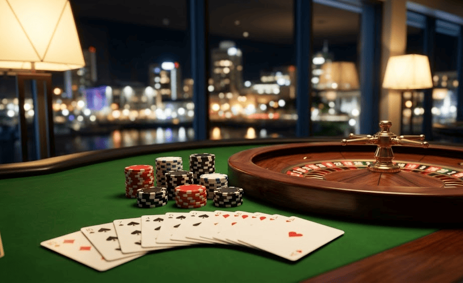 Mzansibet live casino lobby with roulette and blackjack tables